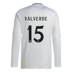 Maglia Calcio Real Madrid Federico Valverde #15 2024-25 Prima Uomo Manica Lunga