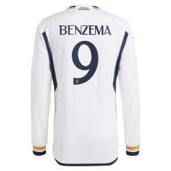 Maglia Calcio Real Madrid Karim Benzema #9 2023-24 Prima Uomo Manica Lunga