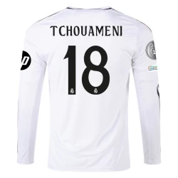 Maglia Calcio Real Madrid Tchouameni #18 2024-25 HP Prima Uomo Manica Lunga