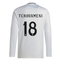 Maglia Calcio Real Madrid Tchouameni #18 2024-25 Prima Uomo Manica Lunga