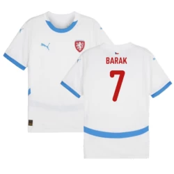 Maglia Calcio Repubblica Ceca Barak #7 Europei 2024 Trasferta Uomo