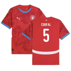Maglia Calcio Repubblica Ceca Coufal #5 Europei 2024 Prima Uomo