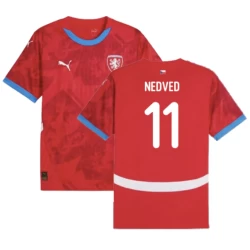 Maglia Calcio Repubblica Ceca Nedved #11 Europei 2024 Prima Uomo