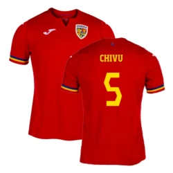 Maglia Calcio Romania Chivu #5 Europei 2024 Trasferta Uomo