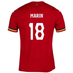 Maglia Calcio Romania Marin #18 Europei 2024 Trasferta Uomo