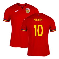Maglia Calcio Romania Maxim #10 Europei 2024 Trasferta Uomo