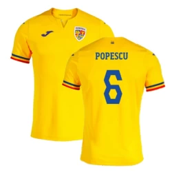 Maglia Calcio Romania Popescu #6 Europei 2024 Prima Uomo