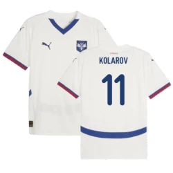 Maglia Calcio Serbia Kolarov #11 Europei 2024 Trasferta Uomo