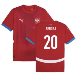 Maglia Calcio Serbia Sergej #20 Europei 2024 Prima Uomo