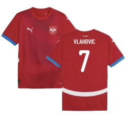 Maglia Calcio Serbia Vlahovic #7 Europei 2024 Prima Uomo