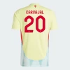 Maglia Calcio Spagna Carvajal #20 Europei 2024 Trasferta Uomo