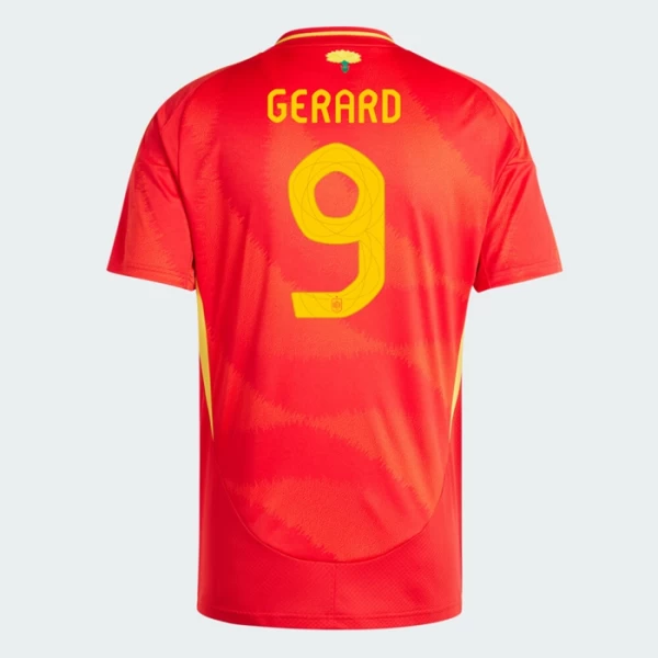 Maglia Calcio Spagna Gerard #9 Europei 2024 Prima Uomo