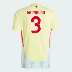 Maglia Calcio Spagna Grimaldo #3 Europei 2024 Trasferta Uomo