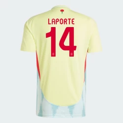 Maglia Calcio Spagna Laporte #14 Europei 2024 Trasferta Uomo