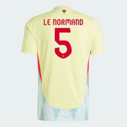 Maglia Calcio Spagna Le Normand #5 Europei 2024 Trasferta Uomo