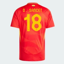 Maglia Calcio Spagna O. Sancet #18 Europei 2024 Prima Uomo