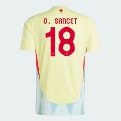 Maglia Calcio Spagna O. Sancet #18 Europei 2024 Trasferta Uomo