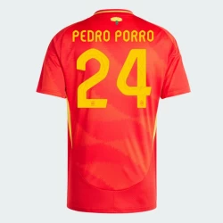 Maglia Calcio Spagna Pedro Porro #24 Europei 2024 Prima Uomo