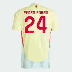 Maglia Calcio Spagna Pedro Porro #24 Europei 2024 Trasferta Uomo