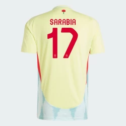 Maglia Calcio Spagna Sarabia #17 Europei 2024 Trasferta Uomo