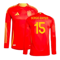 Maglia Calcio Spagna Sergio Ramos #15 Europei 2024 Prima Uomo Manica Lunga