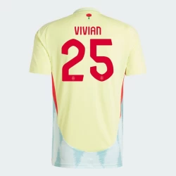 Maglia Calcio Spagna Vivian #25 Europei 2024 Trasferta Uomo