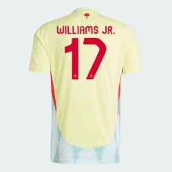 Maglia Calcio Spagna Williams Jr. #17 Europei 2024 Trasferta Uomo