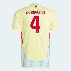 Maglia Calcio Spagna Zubimendi #4 Europei 2024 Trasferta Uomo