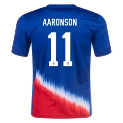 Maglia Calcio Stati Uniti Aaronson #11 Copa America 2024 Trasferta Uomo