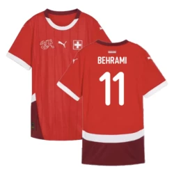 Maglia Calcio Svizzera Behrami #11 Europei 2024 Prima Uomo