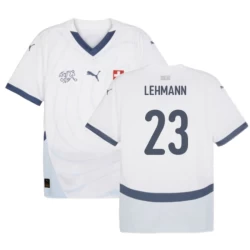Maglia Calcio Svizzera Lehmann #23 Europei 2024 Trasferta Uomo