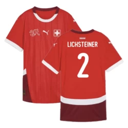 Maglia Calcio Svizzera Lichsteiner #2 Europei 2024 Prima Uomo