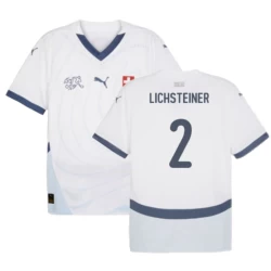 Maglia Calcio Svizzera Lichsteiner #2 Europei 2024 Trasferta Uomo