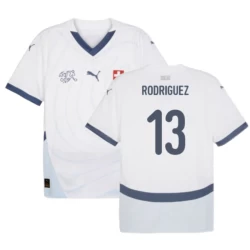 Maglia Calcio Svizzera Rodriguez #13 Europei 2024 Trasferta Uomo