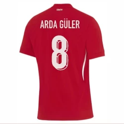 Maglia Calcio Turchia Arda Guler #8 Europei 2024 Trasferta Uomo