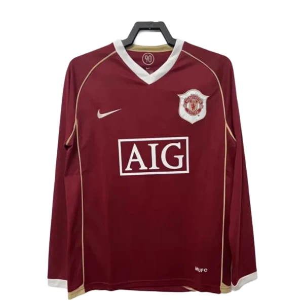 Maglia Manchester United Retro 2006-07 Prima Uomo Manica Lunga