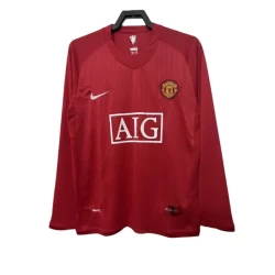 Maglia Manchester United Retro 2007-08 Prima Uomo Manica Lunga