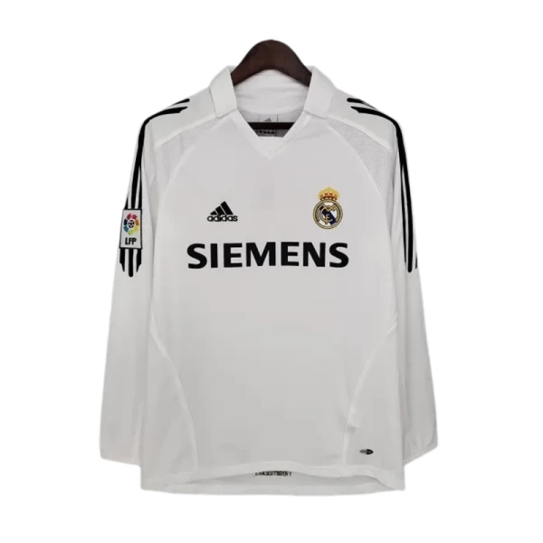 Maglia Real Madrid Retro 2005-06 Prima Uomo Manica Lunga