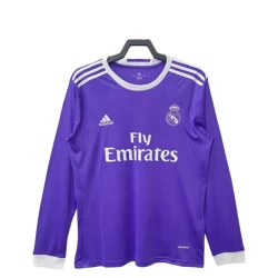 Maglia Real Madrid Retro 2016-17 Trasferta Uomo Manica Lunga